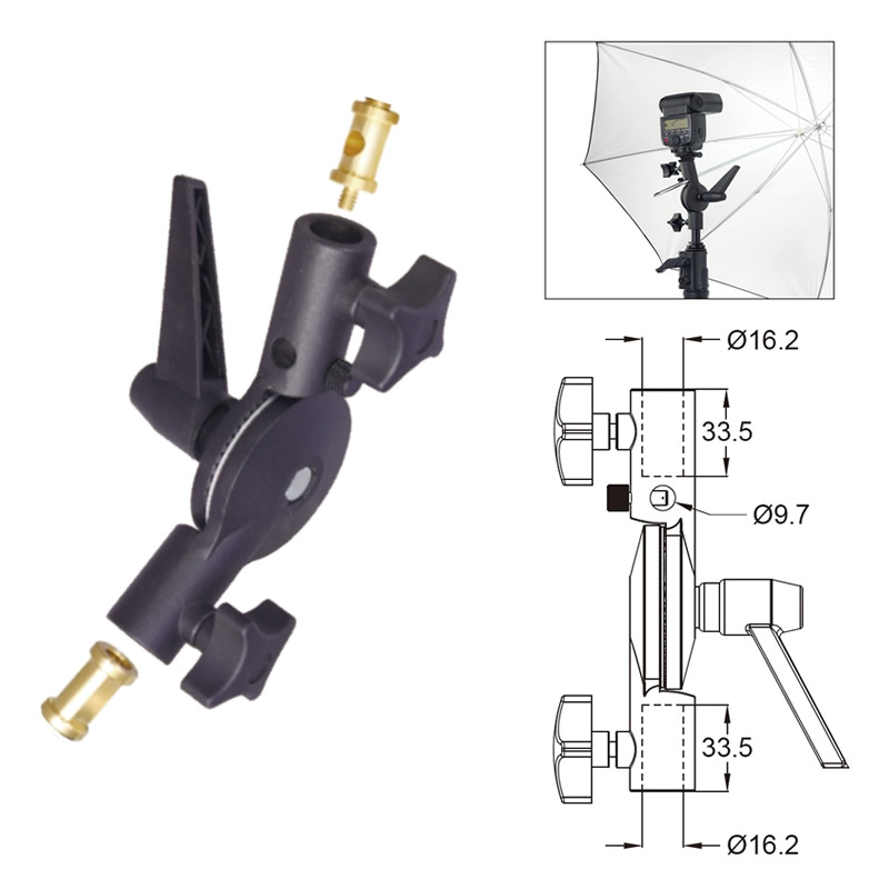 KS-102-b Kupo KS-102 – Heavy Duty Βάση στήριξης Flash/LED σε Stand - Image 1