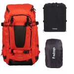 F-stop Tilopa-50L Adventure &Travel Camera Backpack (Magma Red) + f-stop Pro ICU (Black, Large) + f-stop Rain Cover (Black, Large) [M116-82-01A]