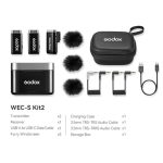 Godox WEC-S KIT 2 – Ψηφιακό 2.4Ghz Σύστημα Ασύρματης Μετάδοσης Ήχου (2Tx + 1Rx) για Sony Μηχανές - Image 8