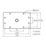 Kupo KS-047 – Wall Plate με υποδοχή 5/8″ baby receiver - Image 4