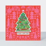 Ευχετήρια κάρτα R.E.D. -  Peace Love Joy/Tree