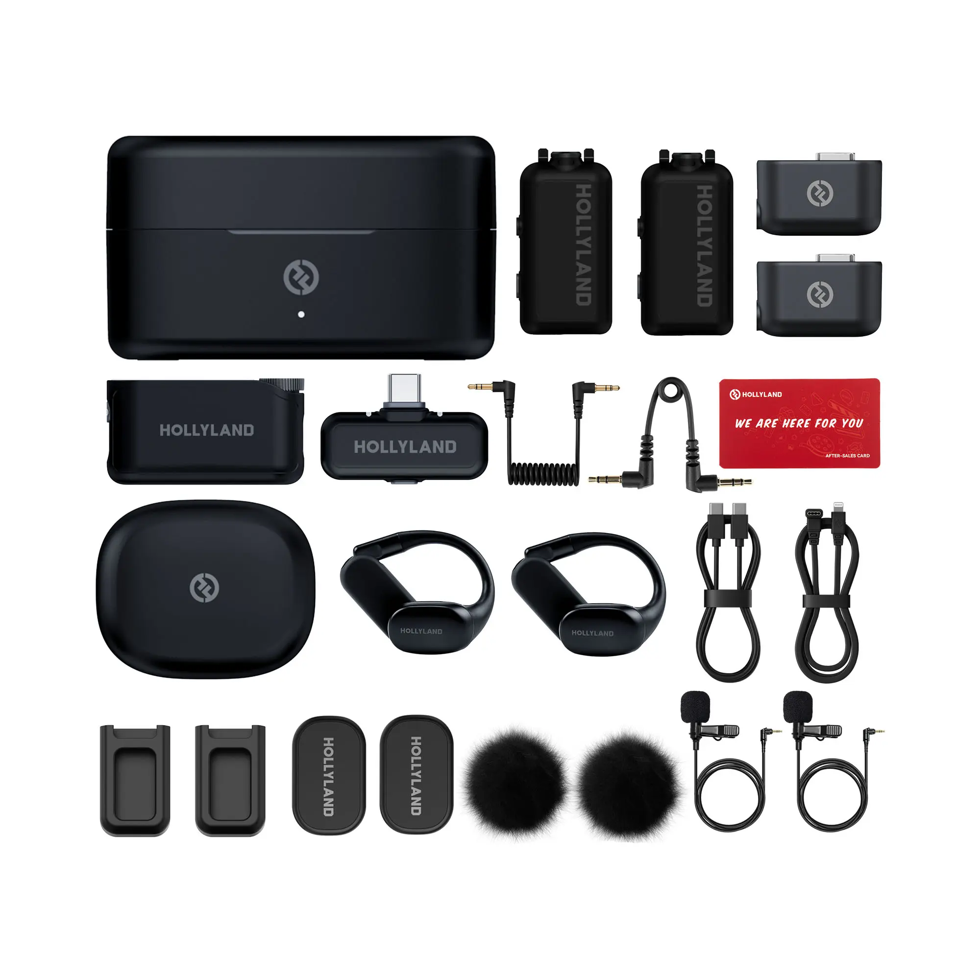 Hollyland LARK MAX 2 Ultimate Combo (Space Grey) – Wireless Microphone (2TX + 1RX + OWS) - Image 3