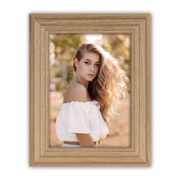 Brown wooden picture frame