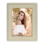 Light natural wooden frame