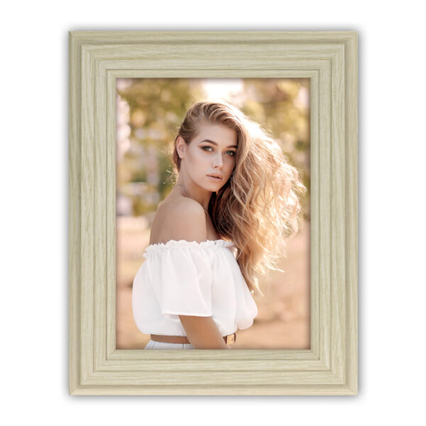 Light natural wooden frame