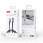 XO NB-Q264A 240W USB-C to USB-C Metal Braided Cable - Black - Image 5