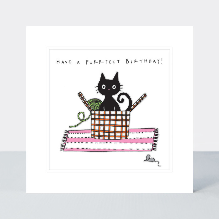 Greeting Card R.E.D. - Birthday / Cat In A Basket Greeting Card R.E.D. - Birthday / Cat In A Basket