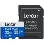 Lexar Blue Plus microSDHC 32GB Class 10 UHS-I + Adapter
