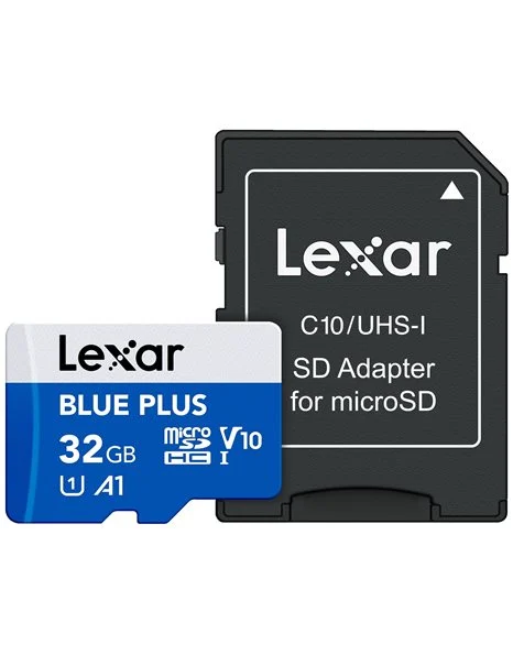 Lexar Blue Plus microSDHC 32GB Class 10 UHS-I + Adapter
